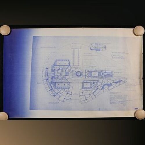 Star Wars - Ep V - The Empire Strikes Back: Millennium Falcon External Plan of Paneling and Dressing to Underside Blueprint