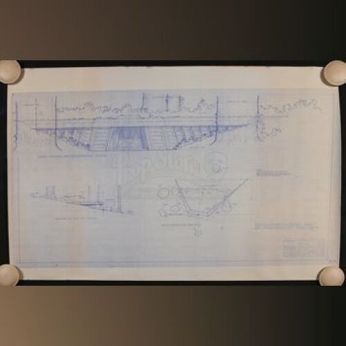 Star Wars - Ep VI - Return Of The Jedi: Bunker Site Plan & Section Exterior Blueprint