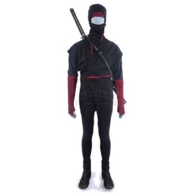 Lot # 42: Marvel's Daredevil (TV Series) - Stunt 'The Hand' Ninja Costume and Wooden Katana