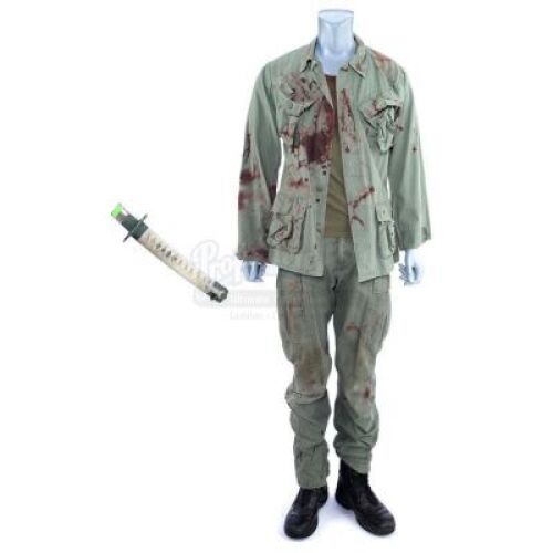 Lot # 113: Marvel's Daredevil (TV Series) - Stick's Bloodied Torture Costume and VFX Sword