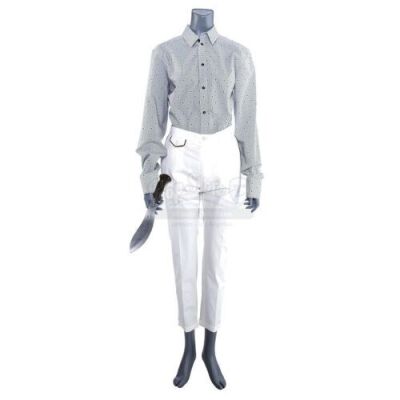 Lot # 119: Marvel's The Defenders (TV Series) - Murakami's Bear-Cutting Costume and Stunt Hunting Knife