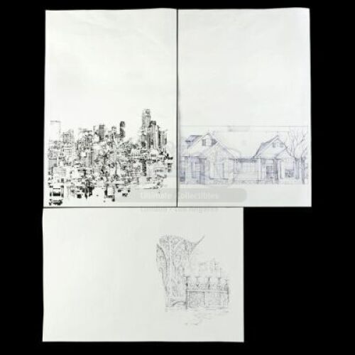 Lot # 165: Marvel's Iron Fist (TV Series) - Set of Three of Mary Walker's Architectural Drawings