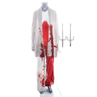 Lot # 166: Marvel's The Defenders (TV Series) - Elektra Natchios' Stunt Sais with Alexandra Reid's Bloodied Death Costume