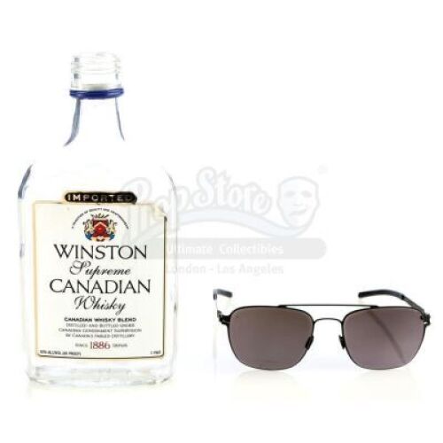 Lot # 234: Marvel's Jessica Jones (TV Series) - Jessica Jones' Sunglasses and Whiskey Bottle