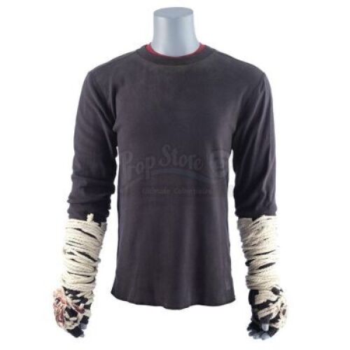 Lot # 242: Marvel's Daredevil (TV Series) - Matt Murdock's Stunt Vigilante Sweater and Muay Thai Rope Gloves