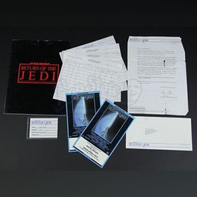 STAR WARS: RETURN OF THE JEDI (1983) - Crew Set Pass, Screening Invites and Ephemera