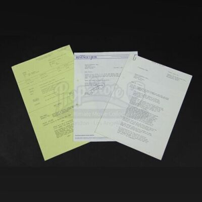 STAR WARS: RETURN OF THE JEDI (1983) - Stuart Freeborn's Contract and Production Paperwork