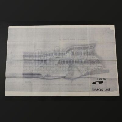 STAR WARS: RETURN OF THE JEDI (1983) - Production-Used Jabba's Barge Blueprint