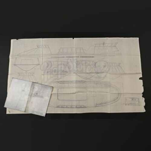 STAR WARS: RETURN OF THE JEDI (1983) - Production-Used Tatooine Skiff Blueprint