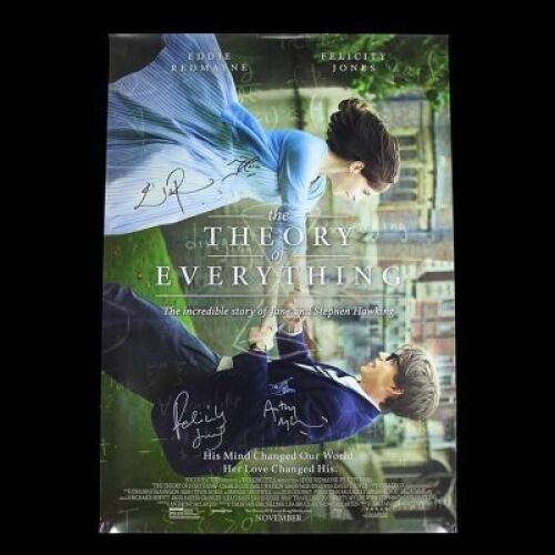 THE THEORY OF EVERYTHING (2014) - Autographed Poster