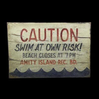 UNIVERSAL STUDIOS - "Jaws: The Ride" Sign