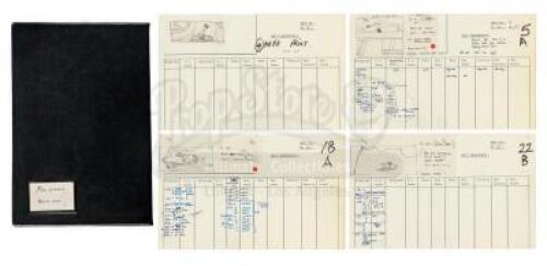 Lot #13 - ALIEN (1979) - Hand-Drawn Ridley Scott "Ridleygram" Miniatures Storyboards and Shot List