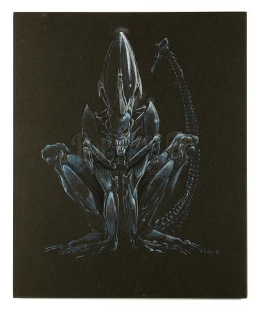 Lot #34 - ALIEN3 (1992) - Hand-Drawn Facehugger Illustration by Alec ...