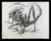 Lot #36 - ALIEN: RESURRECTION (1997) - Large Hand-Drawn Xenomorph Concept Sketch