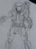 Lot #44 - AVP: ALIEN VS PREDATOR (2004) - Pair of Hand-Drawn Yautja Armor Concept Drawings - 5