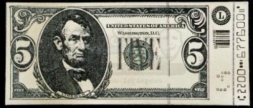 Lot #97 - BACK TO THE FUTURE PART II (1989) - Future Five Dollar Bill