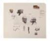 Lot #121 - BATTLESTAR GALACTICA (T.V. SERIES, 1978-1979) - Hand-Drawn Cylon Head Concepts by Ralph McQuarrie