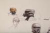 Lot #121 - BATTLESTAR GALACTICA (T.V. SERIES, 1978-1979) - Hand-Drawn Cylon Head Concepts by Ralph McQuarrie - 3