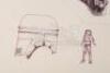 Lot #121 - BATTLESTAR GALACTICA (T.V. SERIES, 1978-1979) - Hand-Drawn Cylon Head Concepts by Ralph McQuarrie - 6