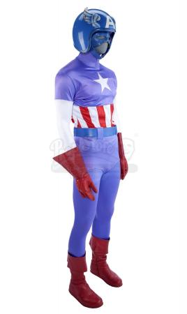 Lot #151 - CAPTAIN AMERICA (T.V. MOVIE, 1979)/CAPTAIN AMERICA II: DEATH TOO SOON (T.V. MOVIE, 1979) - Steve Rogers' (Reb Brown) Captain America Costume - 2