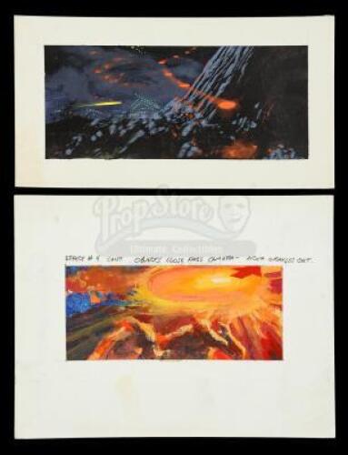 Lot #170 - CLOSE ENCOUNTERS OF THE THIRD KIND (1977) - Pair of Hand-Painted Visual Effects Concept Illustrations