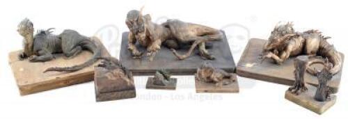 Lot #216 - DRAGONHEART (1996) - Phil Tippett Collection: Set of Seven Draco (Sean Connery) Maquettes