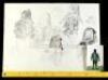 Lot #232 - EVENT HORIZON (1997) - Hand-Drawn John Mollo Spacesuit Concept Sketches and Photographs - 8