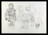 Lot #233 - EVENT HORIZON (1997) - Set of Four Hand-Drawn John Mollo Concept Sketches - 4