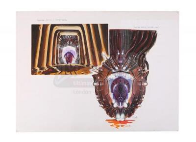 Lot #244 - FIFTH ELEMENT, THE (1997) - Hand-Drawn Mondoshawan Concept Artwork by Sylvain Despretz