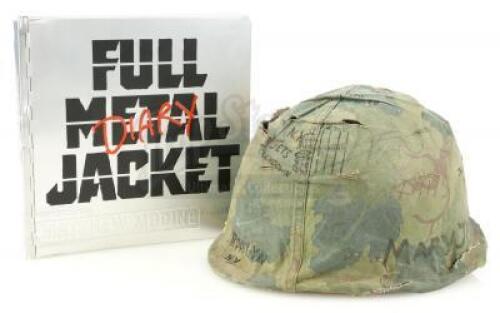 Lot #263 - FULL METAL JACKET (1987) - Screen-Matched Helmet Cover and Matthew Modine-Signed Production Diary