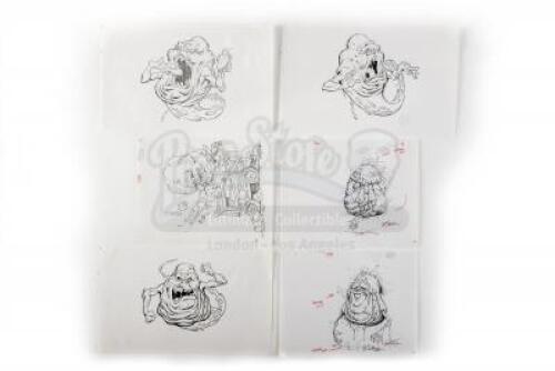 Lot #272 - GHOSTBUSTERS (1984) - Set of "Onionhead" (Slimer) Printed Design Copies