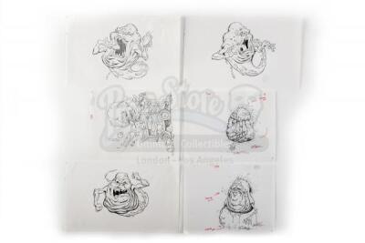 Lot #272 - GHOSTBUSTERS (1984) - Set of "Onionhead" (Slimer) Printed Design Copies