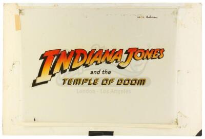 Lot #360 - INDIANA JONES AND THE TEMPLE OF DOOM (1984) - Hand-Painted Master Title Logo Artwork