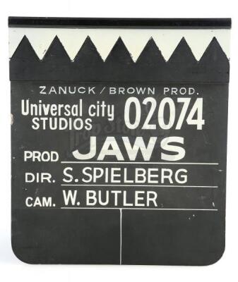 Lot #388 - JAWS (1975) - Shark Tooth Clapperboard