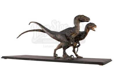 Lot #425 - JURASSIC PARK (1993) - Phil Tippett Collection: Pair of Video Animatics Velociraptor Stop-Motion Puppets