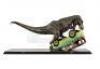 Lot #426 - JURASSIC PARK (1993) - Phil Tippett Collection: Tyrannosaurus Rex Stop-Motion Puppet and Jeep Model Miniature Display