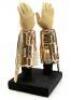 Lot #481 - MASTERS OF THE UNIVERSE (1987) - Skeletor's (Frank Langella) Light-Up Goldtone Gauntlets - 2