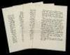 Lot #490 - MIDNIGHT IN PARIS (2011) - Gil Pender's (Owen Wilson) Manuscript Pages