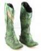 Lot #532 - POWER RANGERS (2017) - Pair of Rita Repulsa's Corrupted Green Power Boots