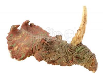 Lot #537 - PREHISTORIC BEAST (1985) - Phil Tippett Collection: Single-Horned Dinosaur Puppet Head