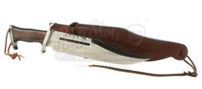 Lot #548 - RAMBO III (1988) - Gil Hibben First Edition Rambo (Sylvester Stallone) III Knife With Brown Leather Sheath #8 of 350