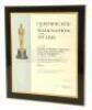 Lot #568 - ROCKY (1976) - Academy Award Nomination Certificate Plaque - 3