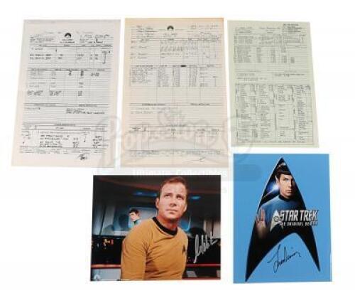 Lot #605 - STAR TREK: THE ORIGINAL SERIES (TV SERIES 1966-1969) - Set of Call Sheets and William Shatner and Leonard Nimoy Autographs