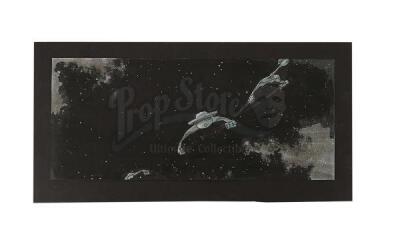 Lot #636 - STAR TREK: THE MOTION PICTURE (1979) - Klingon Bird of Prey Hand-Painted Concept Artwork