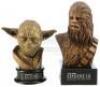 Lot #665 - STAR WARS: REVENGE OF THE SITH (2005) - Industrial Light & Magic (ILM) Chewbacca and Yoda Statue Crew Gifts