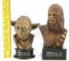 Lot #665 - STAR WARS: REVENGE OF THE SITH (2005) - Industrial Light & Magic (ILM) Chewbacca and Yoda Statue Crew Gifts - 13
