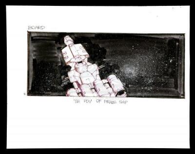Lot #670 - STAR WARS: A NEW HOPE (1977) - Hand-Drawn Pirate Ship Storyboard
