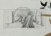 Lot #696 - STAR WARS: THE EMPIRE STRIKES BACK (1980) - Hand-Drawn Ralph McQuarrie Vader and Luke at Window Thumbnail Sketch - 3