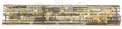Lot #735 - STAR WARS: RETURN OF THE JEDI (1983) - Brass Death Star II Reactor Tunnel Model Miniature Piece