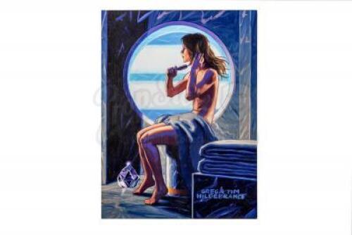 Lot #747 - STAR WARS: SHADOWS OF THE EMPIRE (1996) - Brothers Hildebrandt Hand-Painted Princess Leia Trading Card Illustration